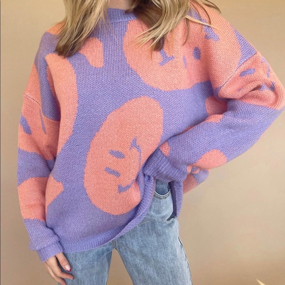 All Smiles Sweatshirt purple and pink - Picture 4 of 5